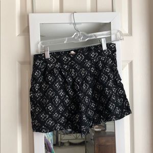 Black and white shorts
